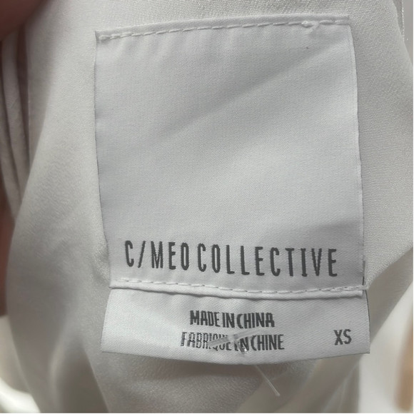 C/MEO Collective New Day Asymmetric Dress White bachelorette bridal shower Sz xs - Picture 6 of 12